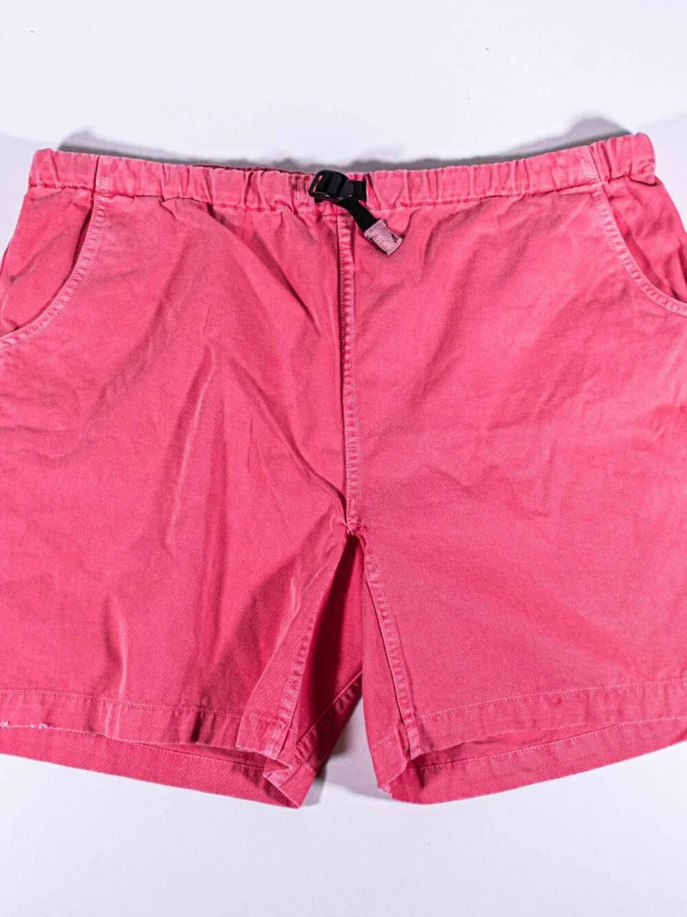 ramicci Vintage Hiking Shorts Mens XL Belted Sun Faded Twill Gorpcore Y2K Salmon